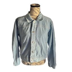 Pacsun Baby Blue Corduroy Cropped Jacket Size L